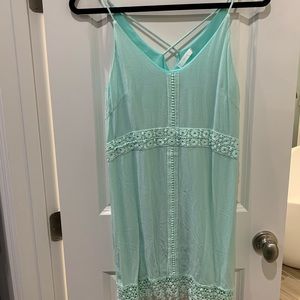 Aqua mini dress by Lush.